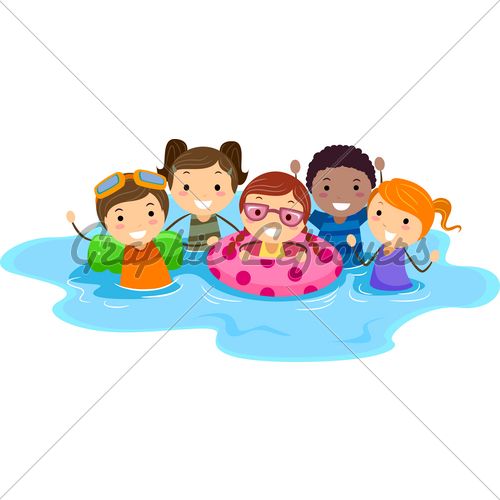 clipart children swimming pool