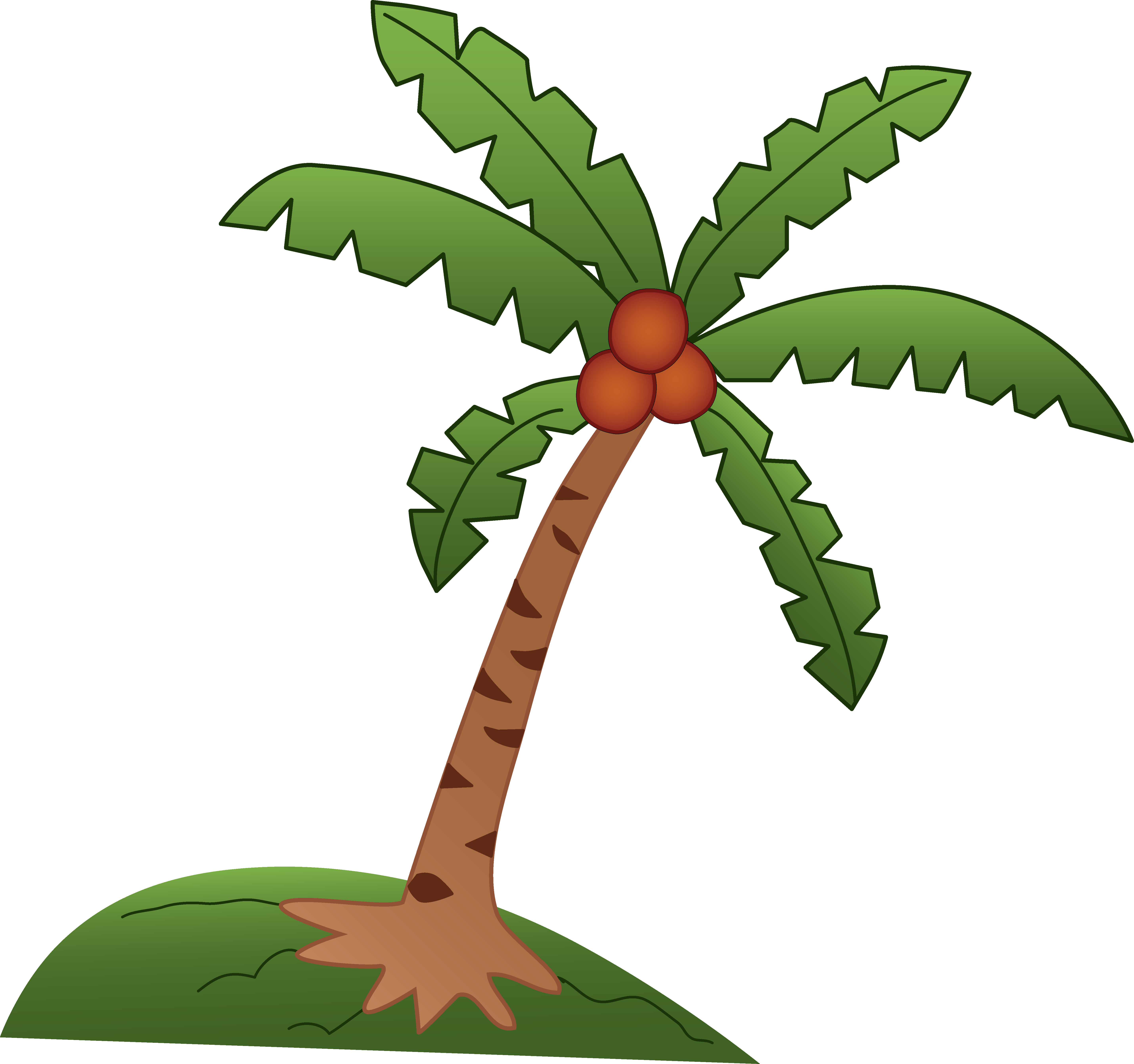 Island coconut tree