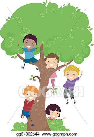 clipart kids tree