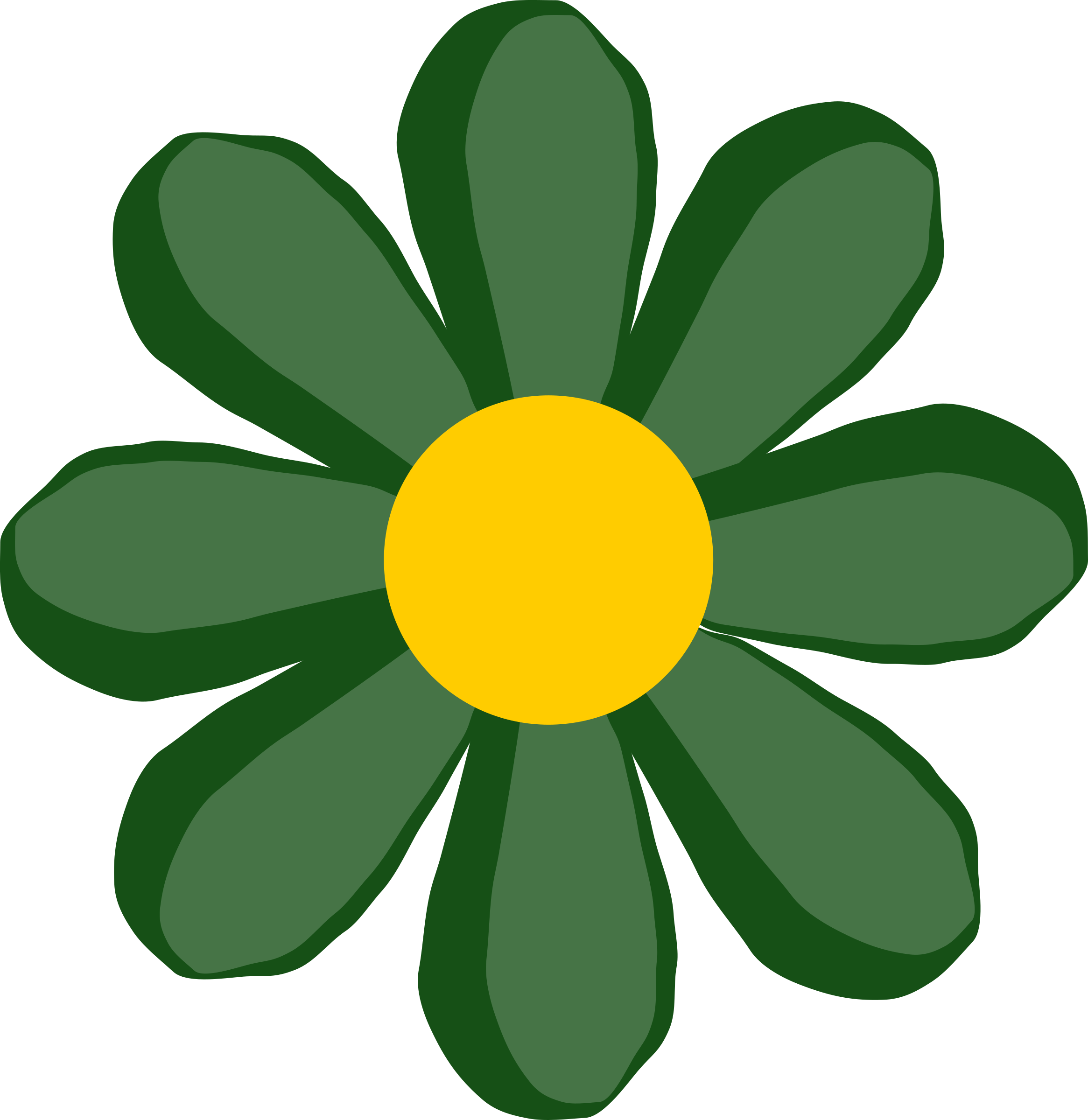 Daisies clipart four flower. Green big image png
