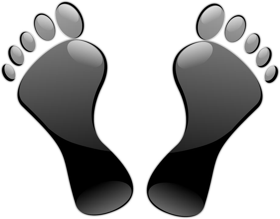 footsteps clipart walking foot