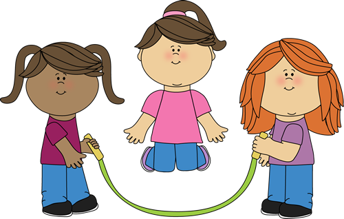 Girls clipart jumping rope. Clip art for schedules