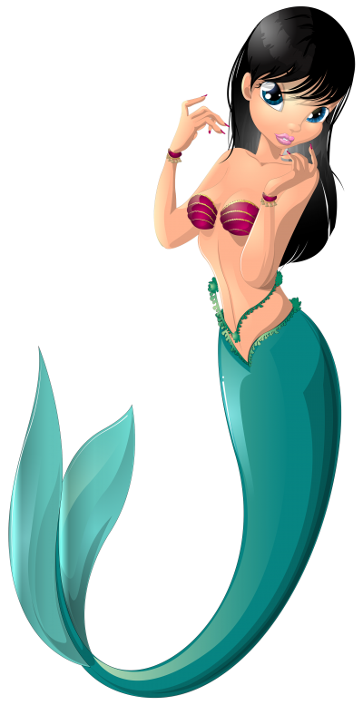 clipart kid mermaid