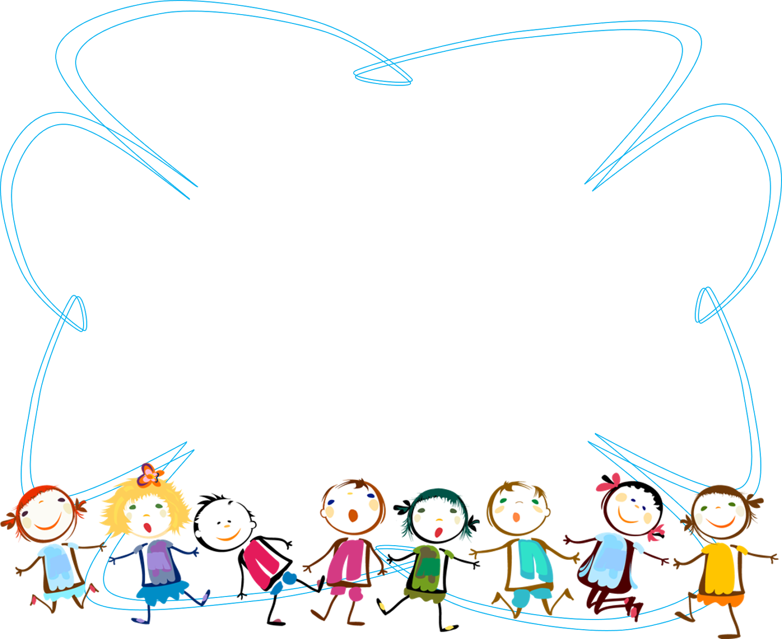 Topic for themed blue. Clipart children winter