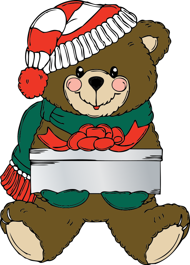 Teddy bear collection free. Clipart christmas basketball