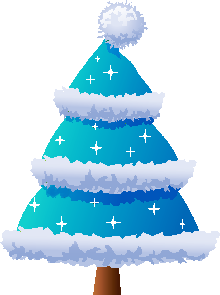 Number 2 clipart christmas. Blue tree clip art