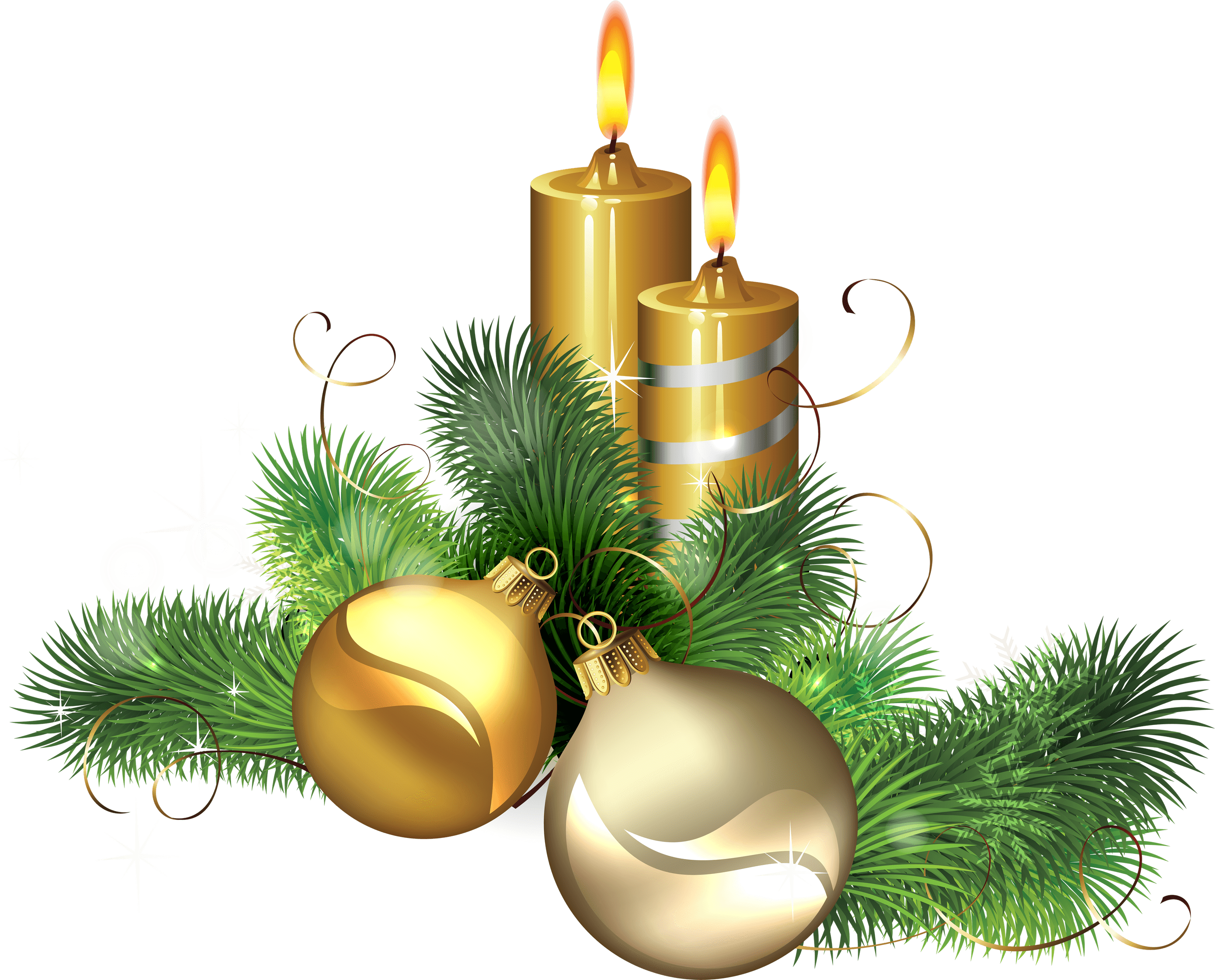 Transparent png stickpng gold. Clipart christmas candle