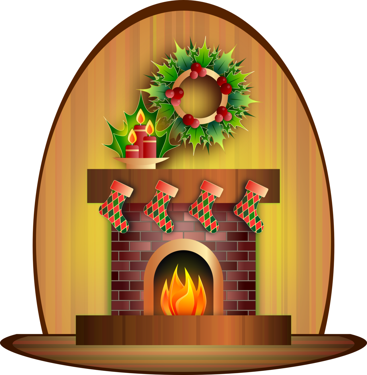 clipart christmas chimney
