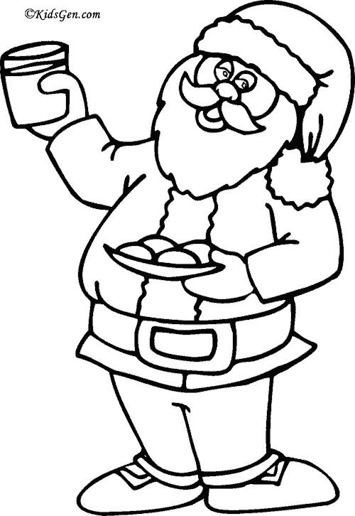 Christmas pictures to color. Milk clipart coloring