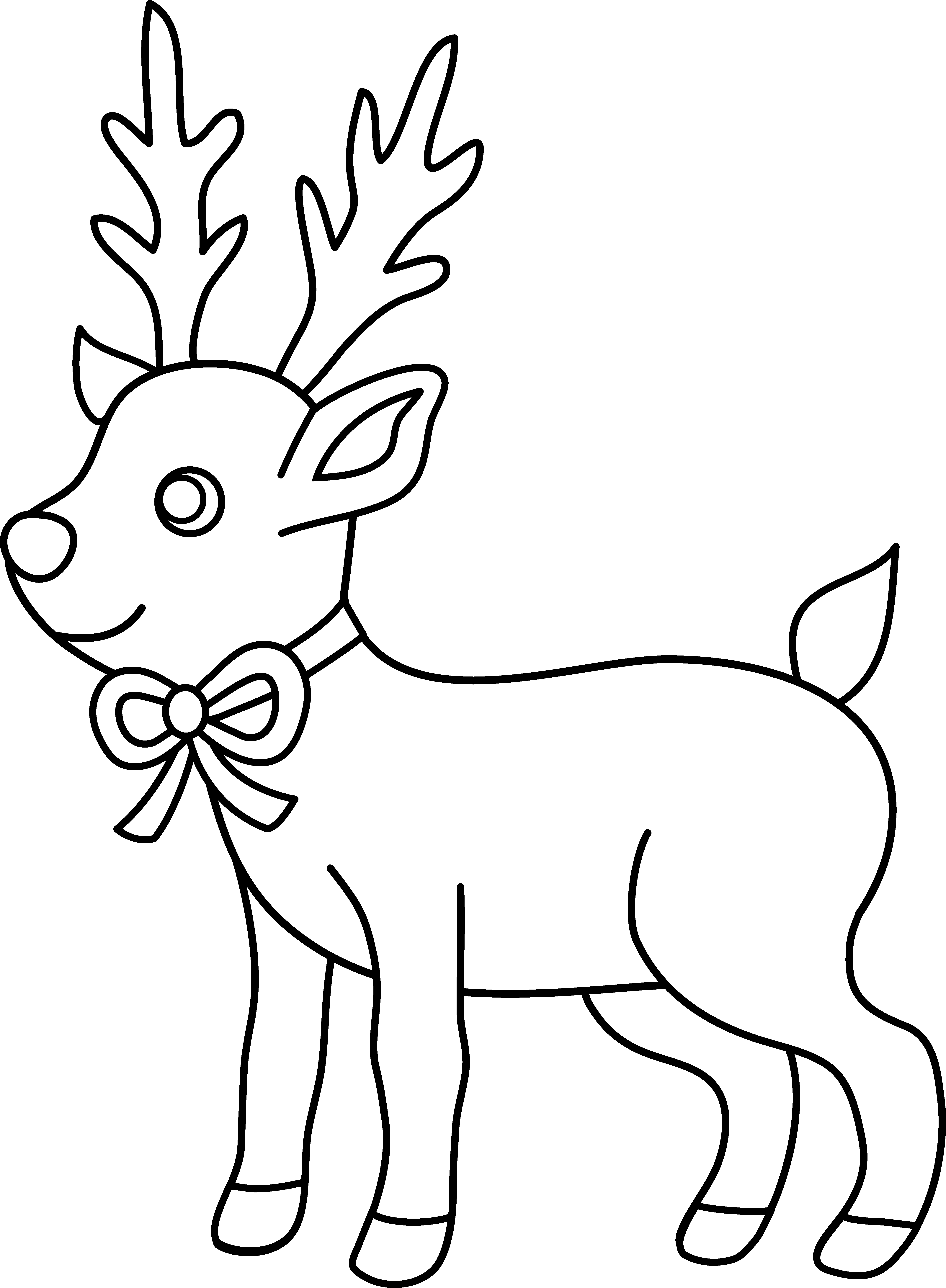  collection of precious. Deer clipart coloring page