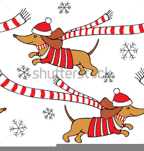 dachshund clipart christmas