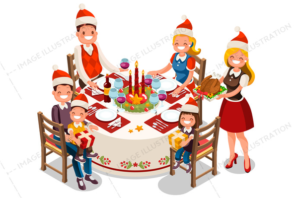 diner clipart christmas
