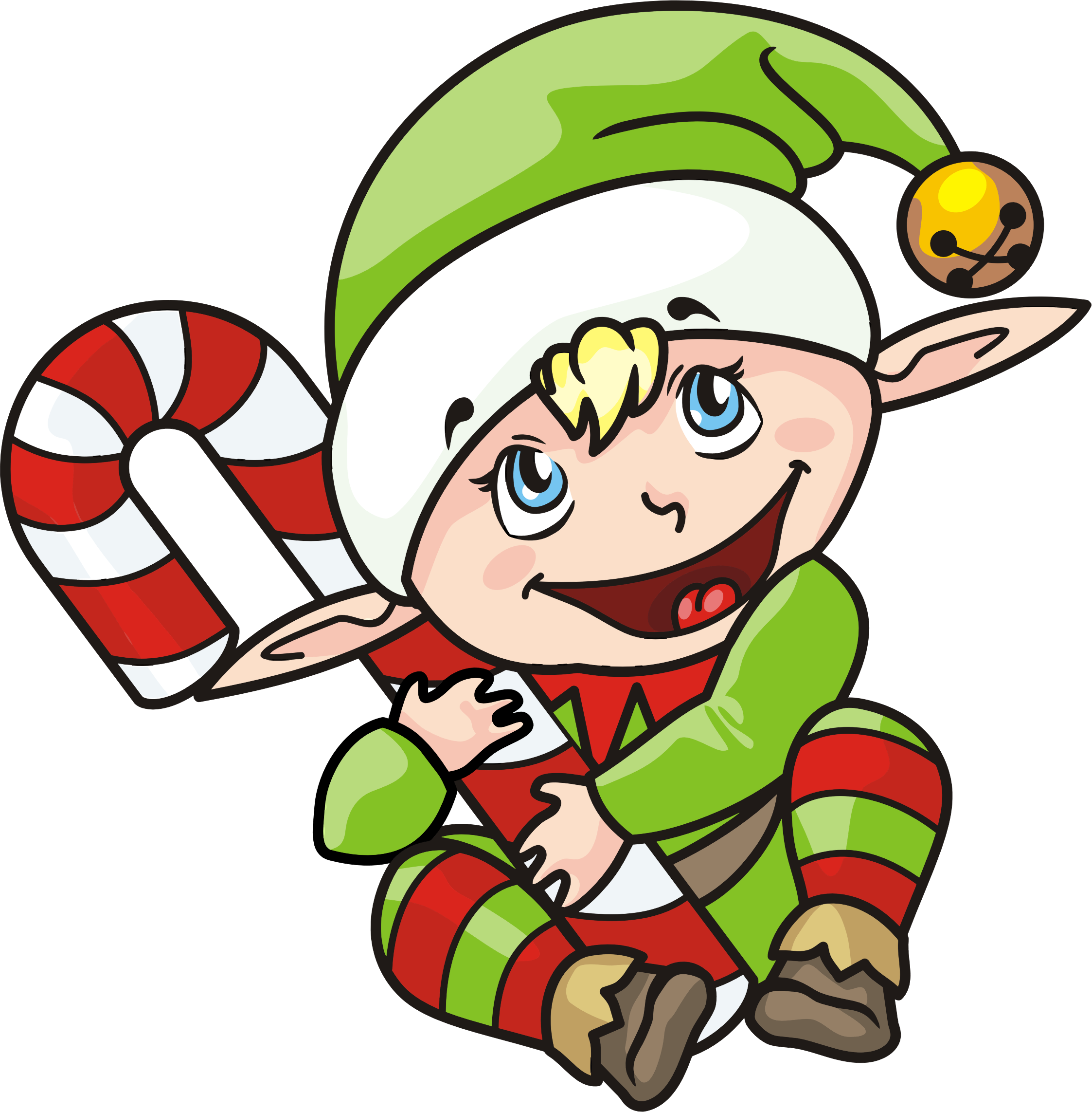 happy clipart elf