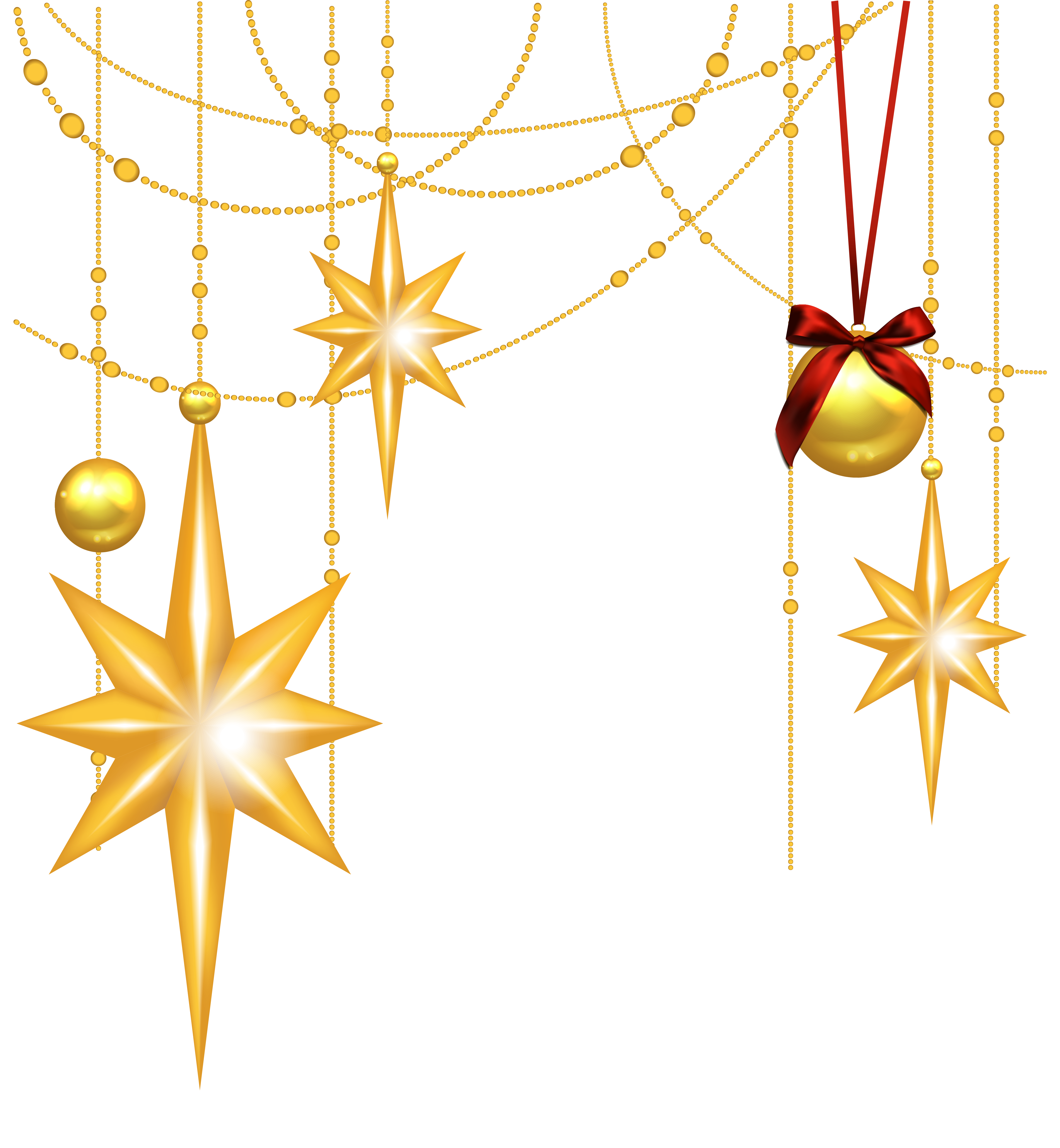 Transparent gold stars and. Farmhouse clipart christmas