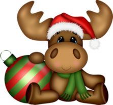 moose clipart christmas