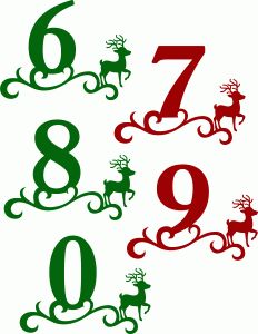 number 6 clipart free christmas number
