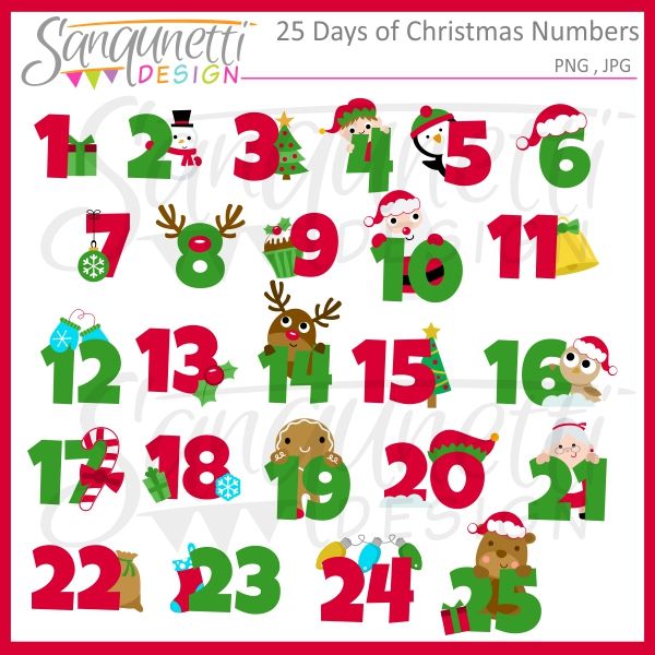 clipart christmas number