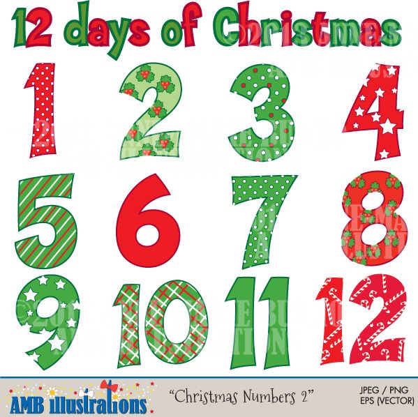 clipart christmas number