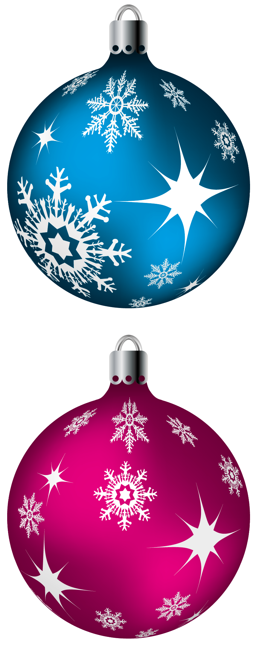 Ornaments clipart blue. And pink christmas balls