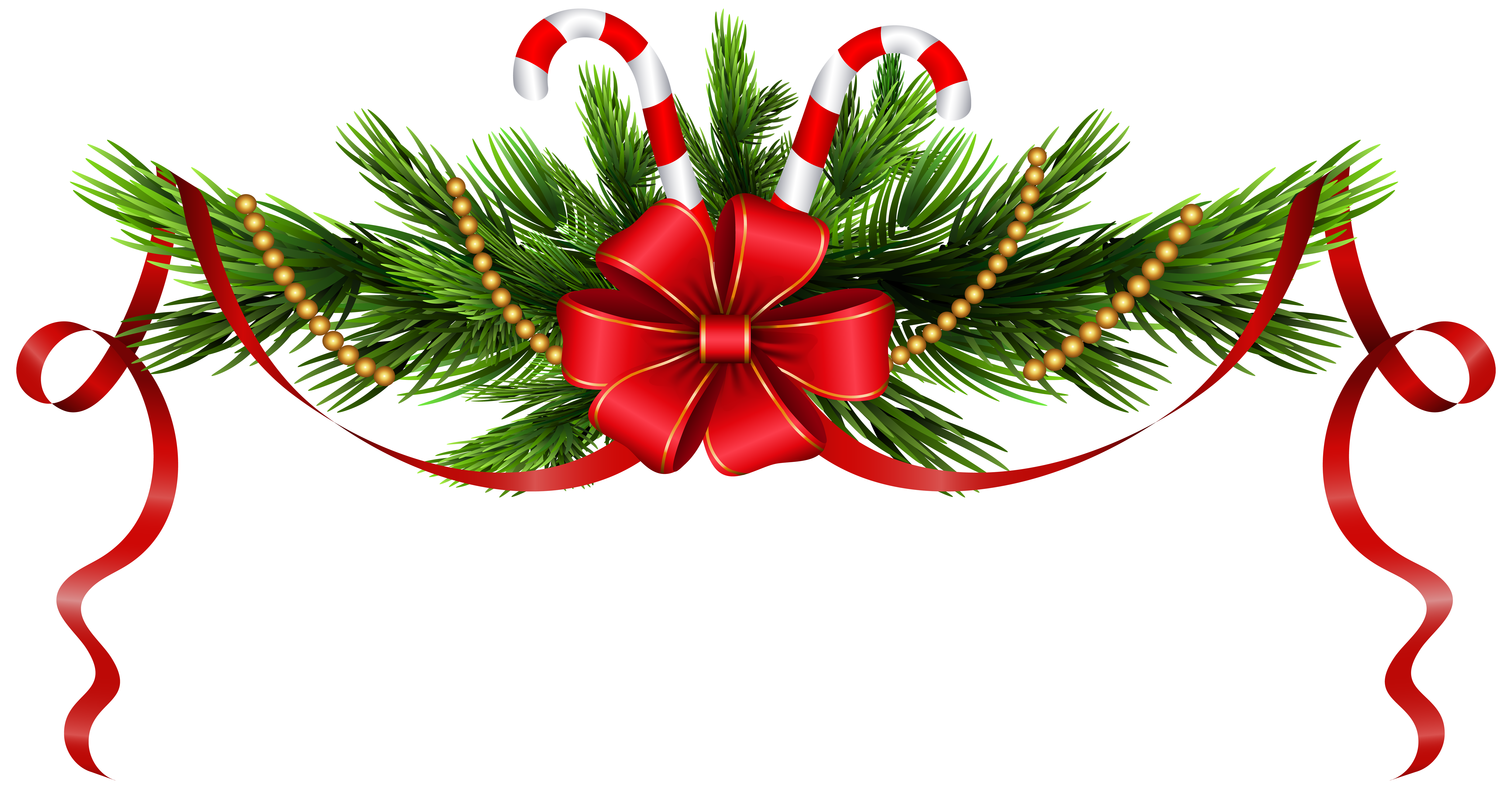 Pine branches decoration clip. Christmas flower png