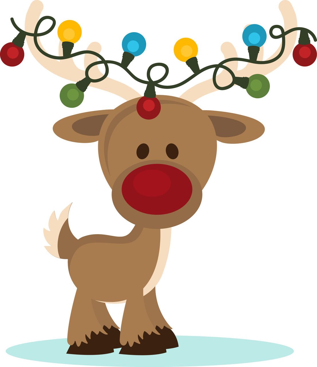 clipart reindeer festive