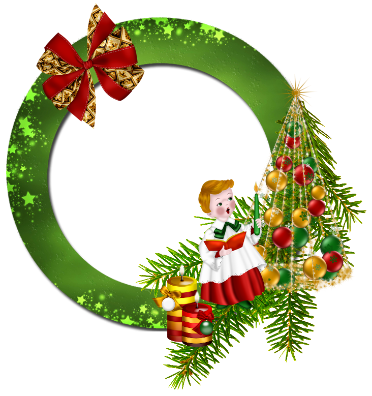 clipart christmas round