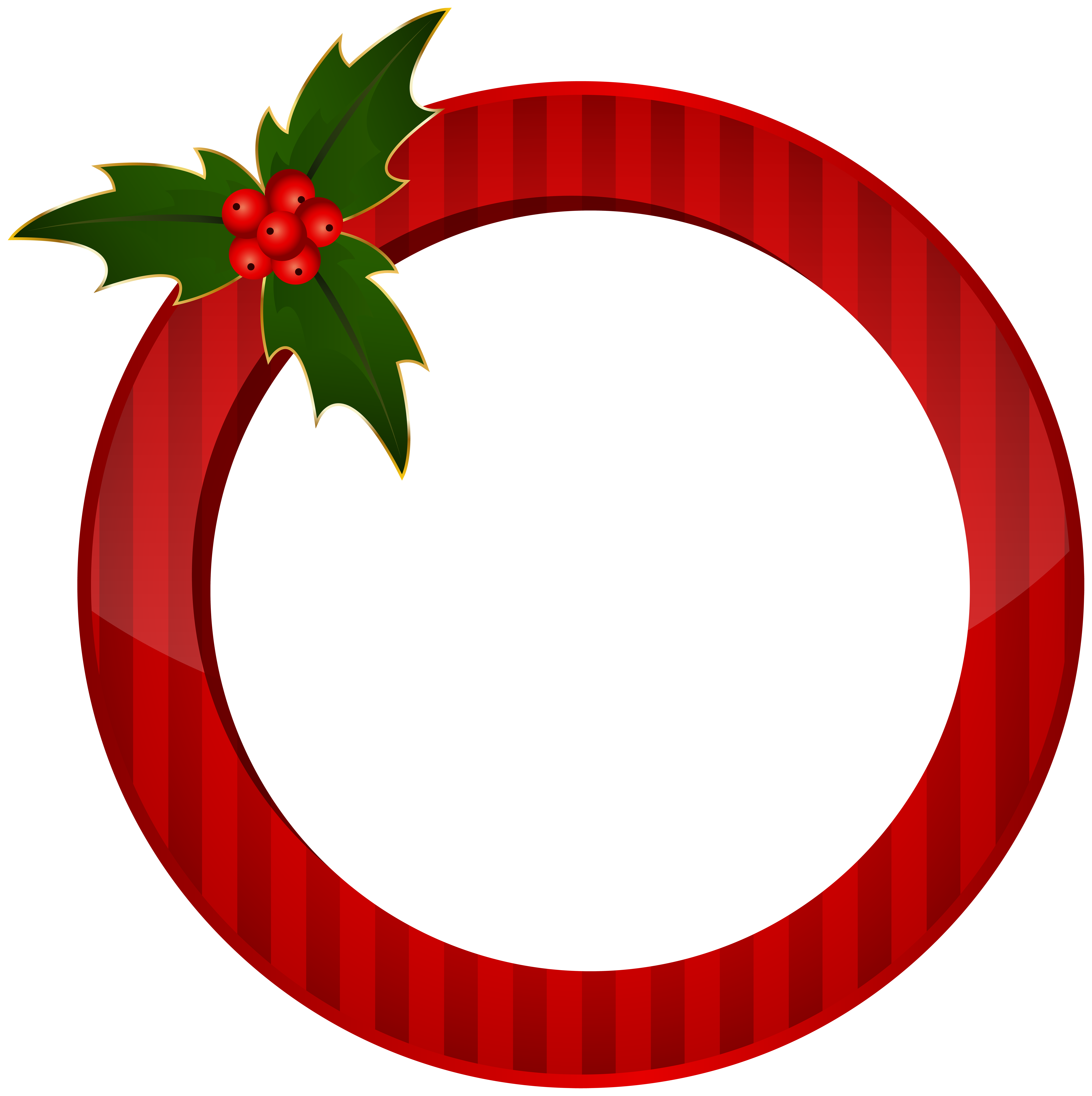 Red clipart picture frame. Christmas round transparent image