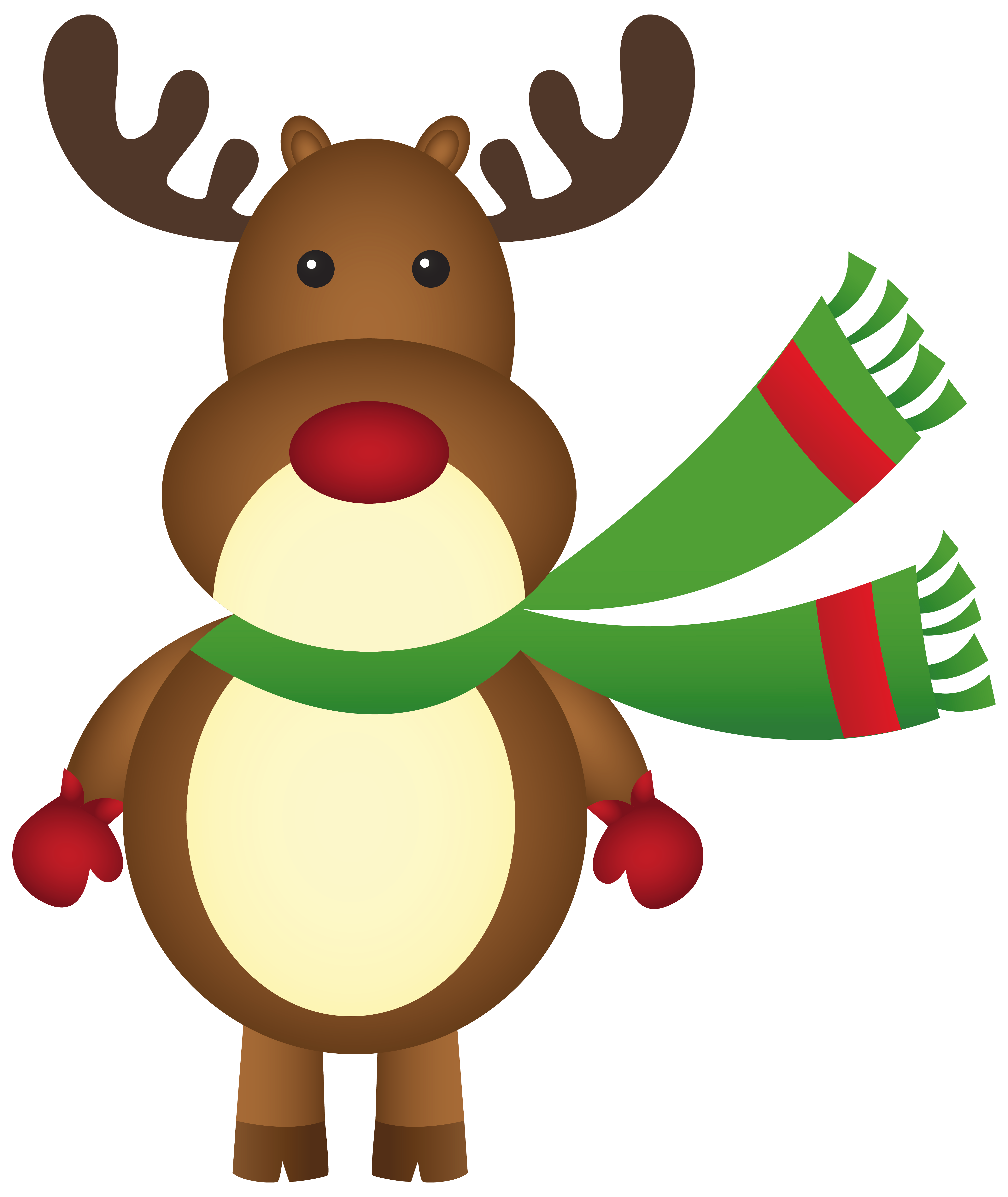 Christmas rudolph with png. Clipart reindeer scarf clipart