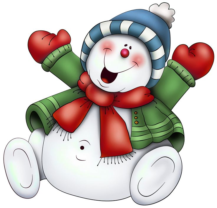 clipart snowman happy