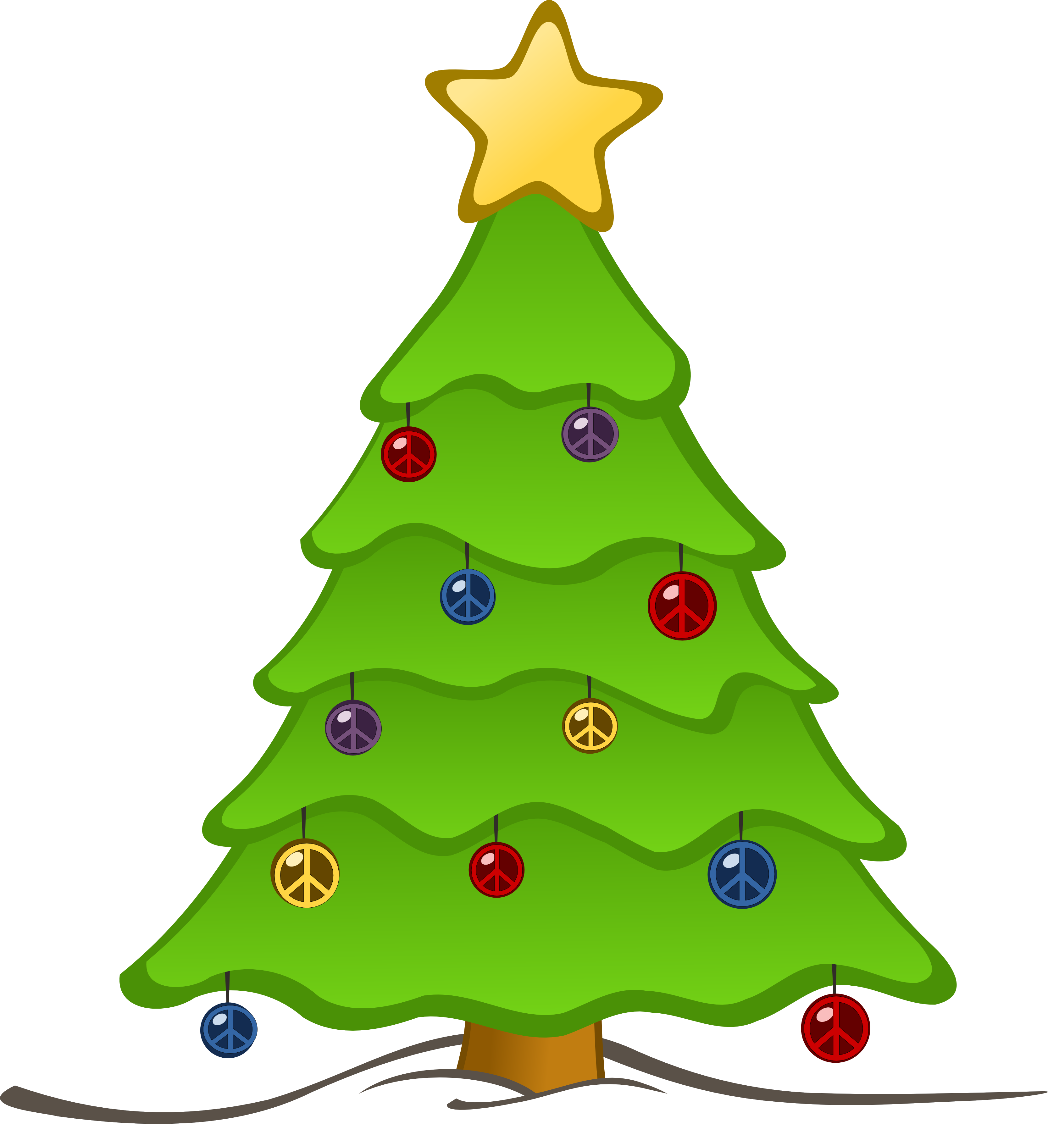 Pencil and in color. Clipart christmas symbol
