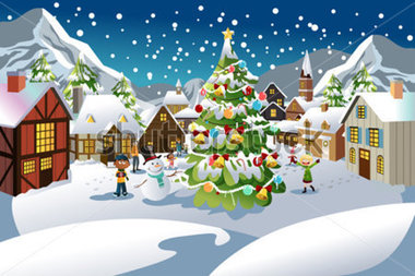 Winter clipart village. Free christmas cliparts download