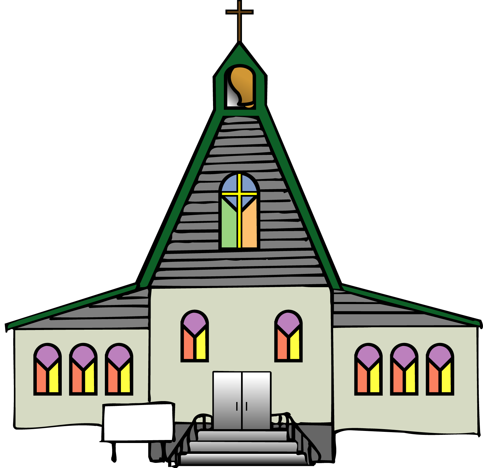 coloring clipart church