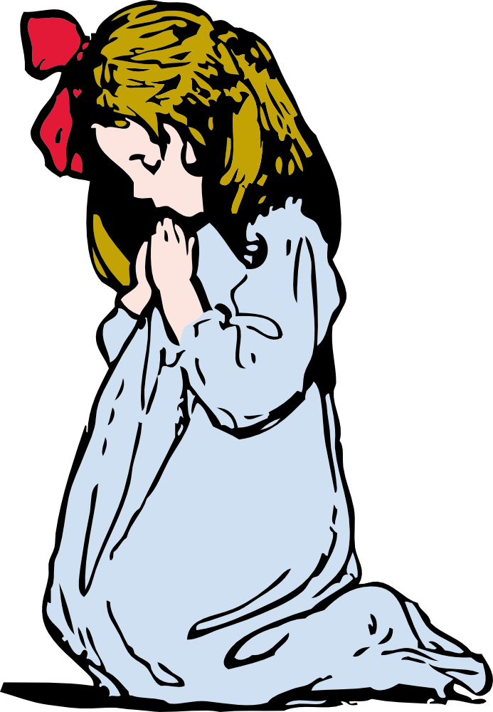Faith clipart prayer position. Onlinelabels clip art girl