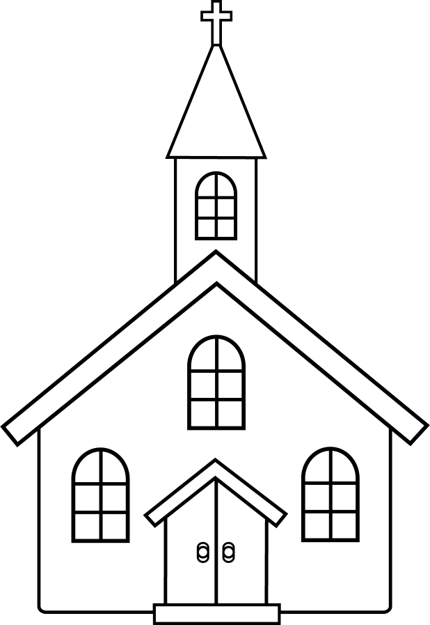 clipart church sketch