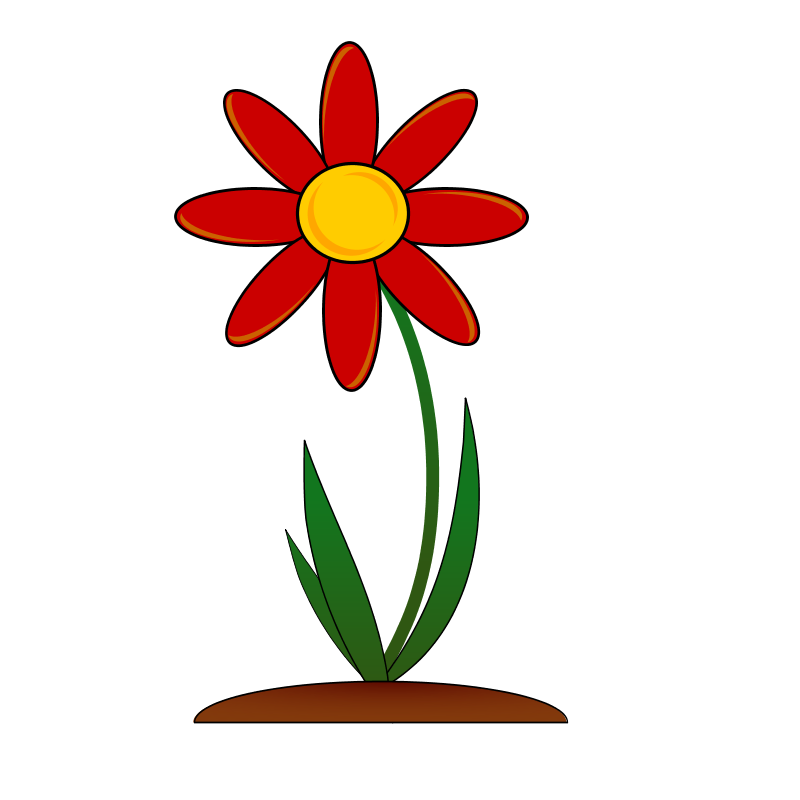 Hand clipart flower. Clip art drawing at