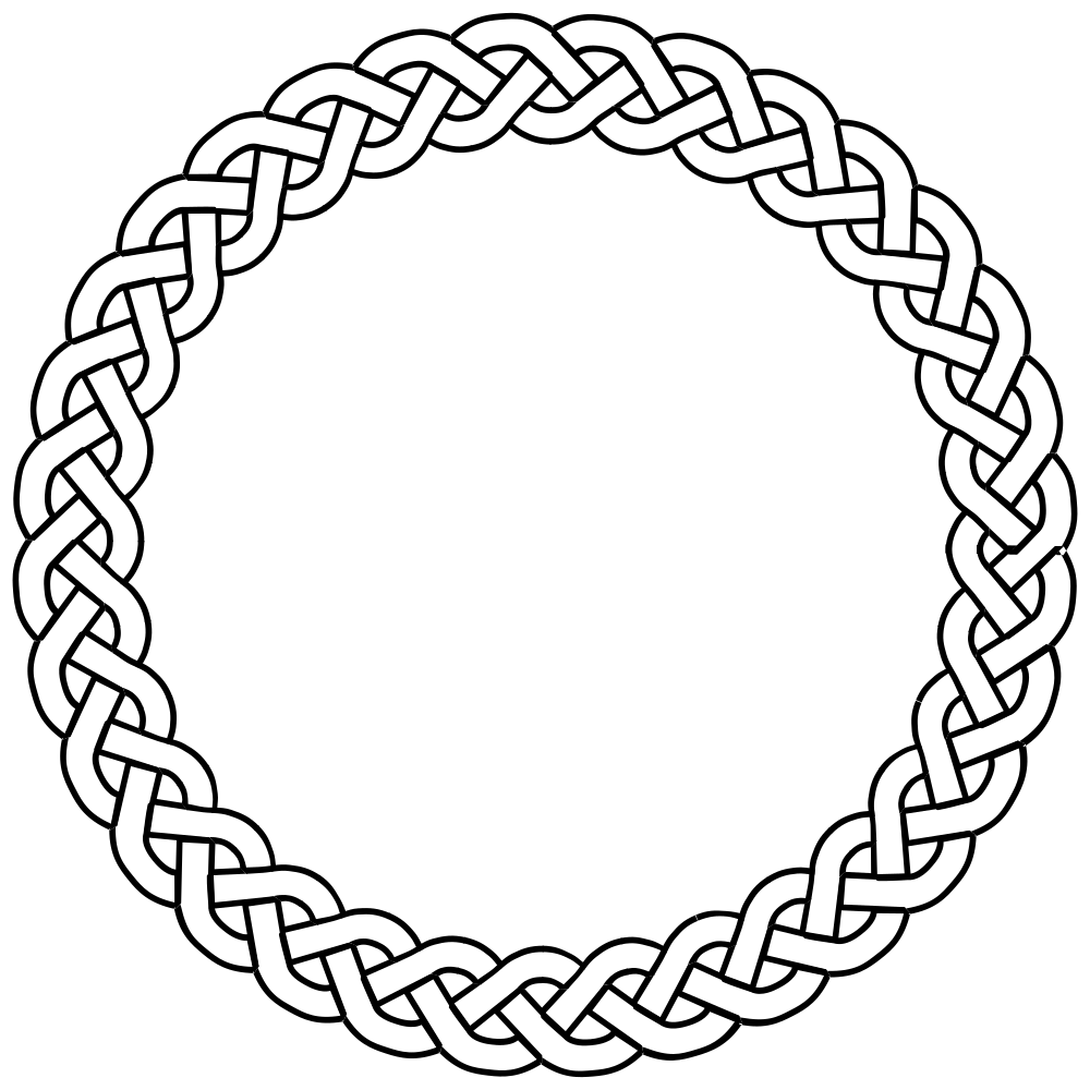 clipart circle braided