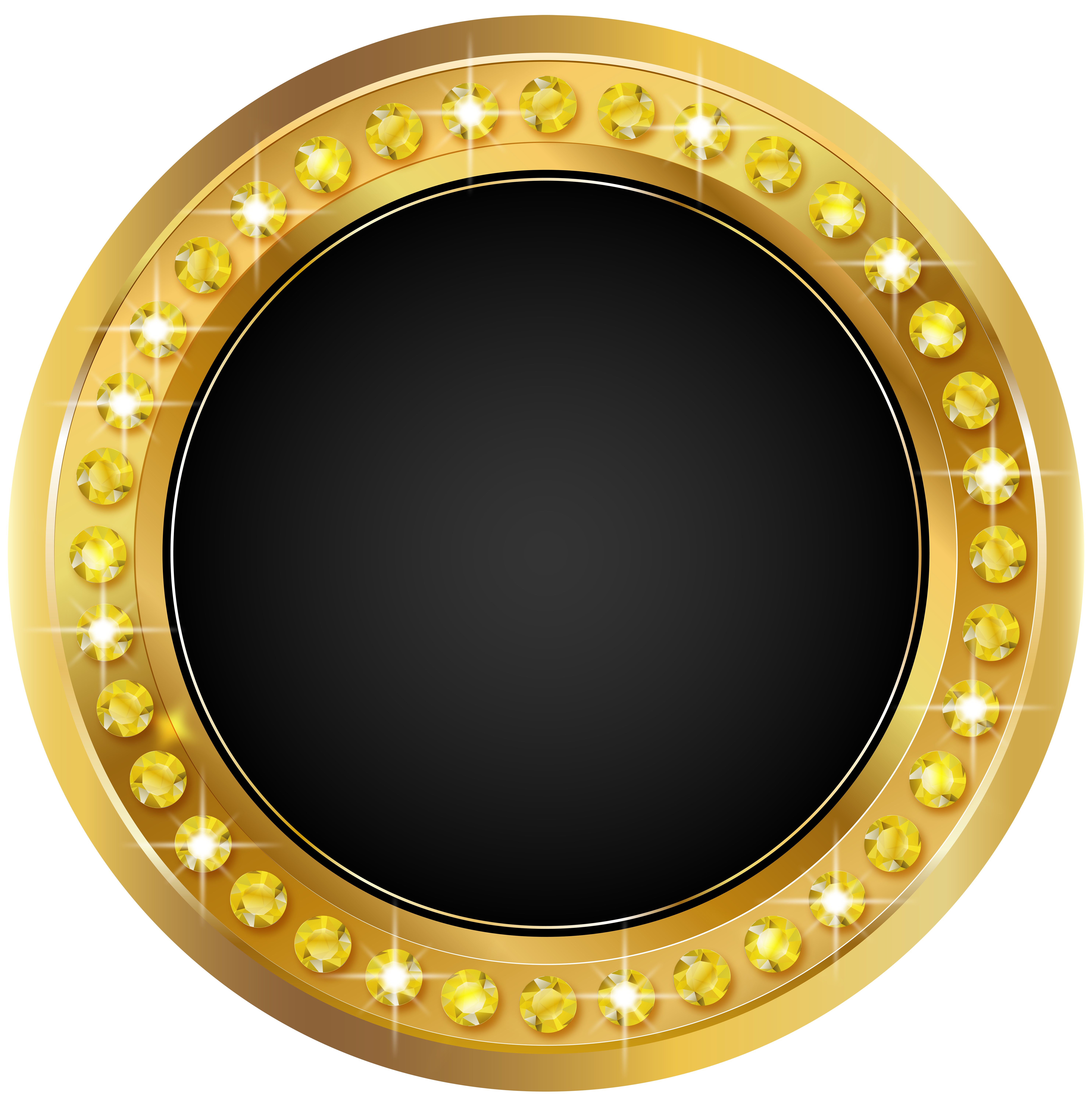 Seal gold black png. Oval clipart golden