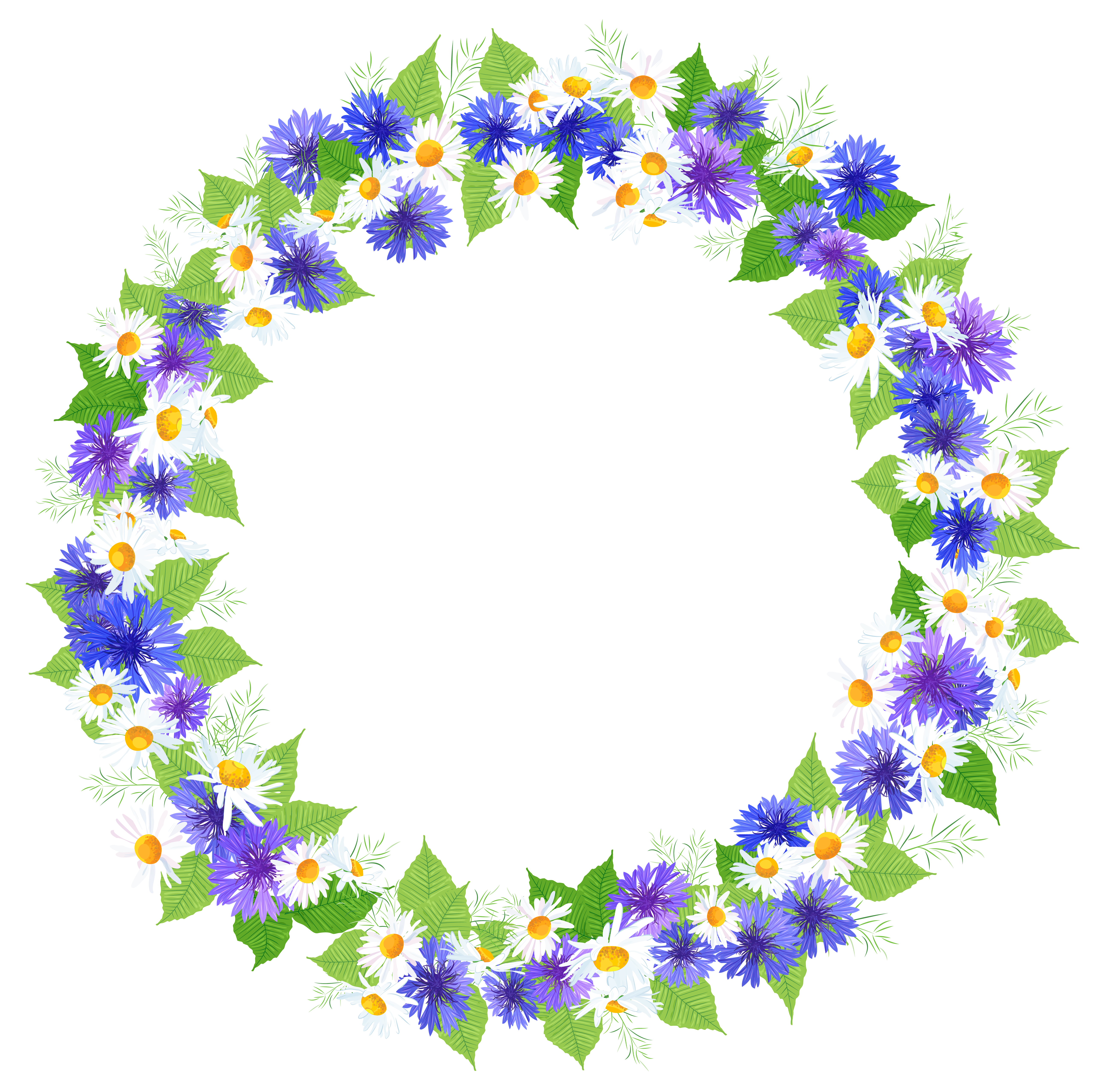 clipart circle floral