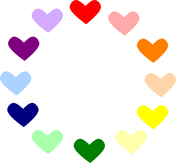 rainbow hearts png