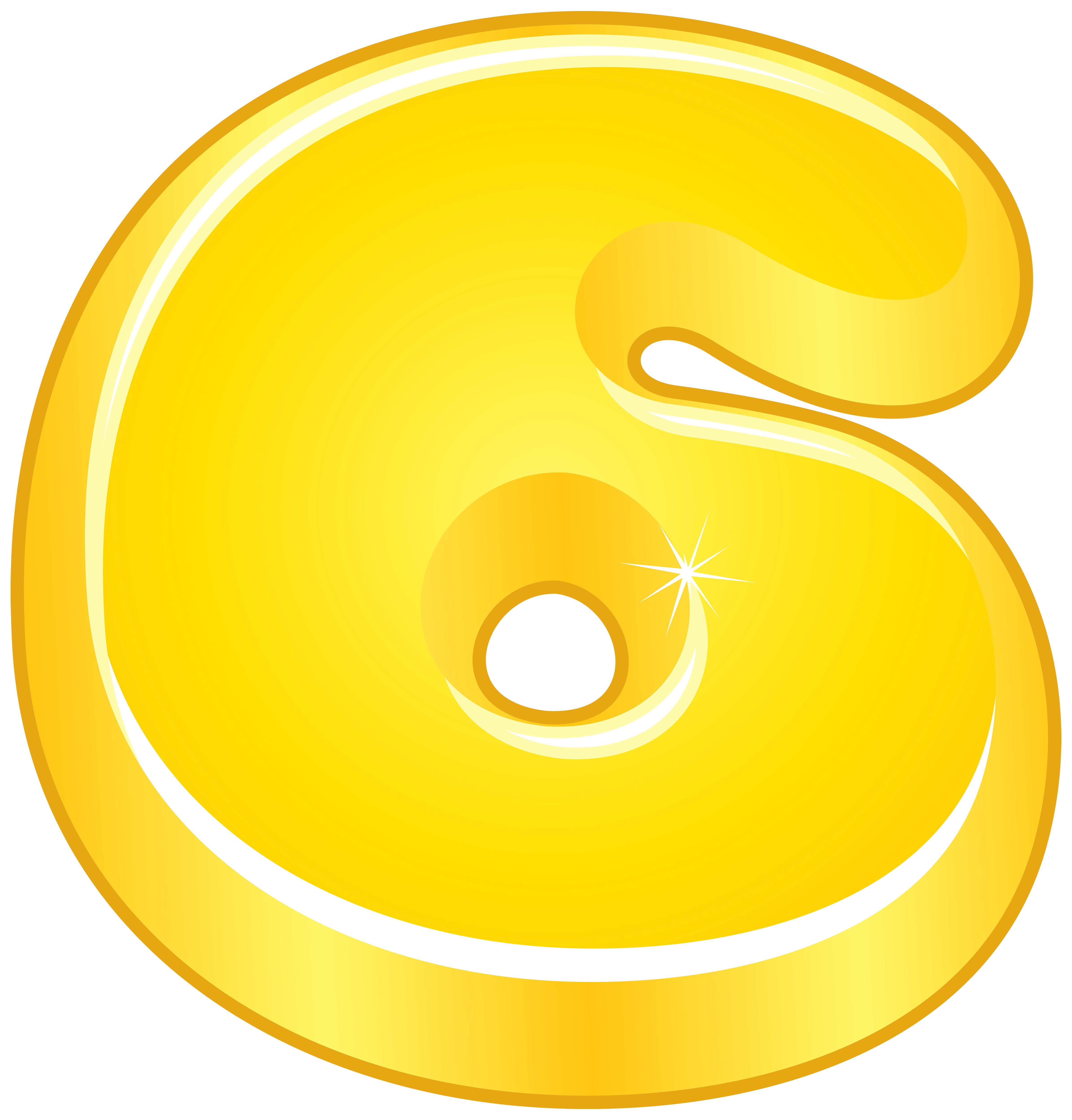 number clipart yellow