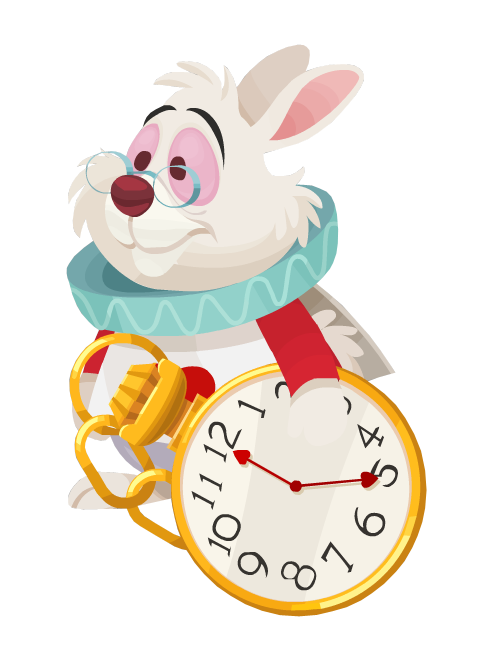 clipart clock alice in wonderland rabbit