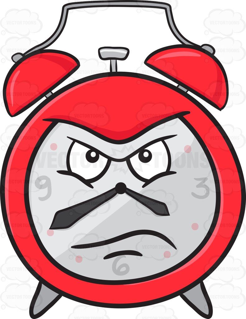 clipart clock angry