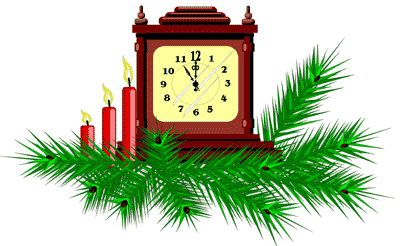 clock clipart christmas