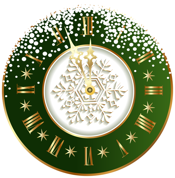 clipart clock christmas