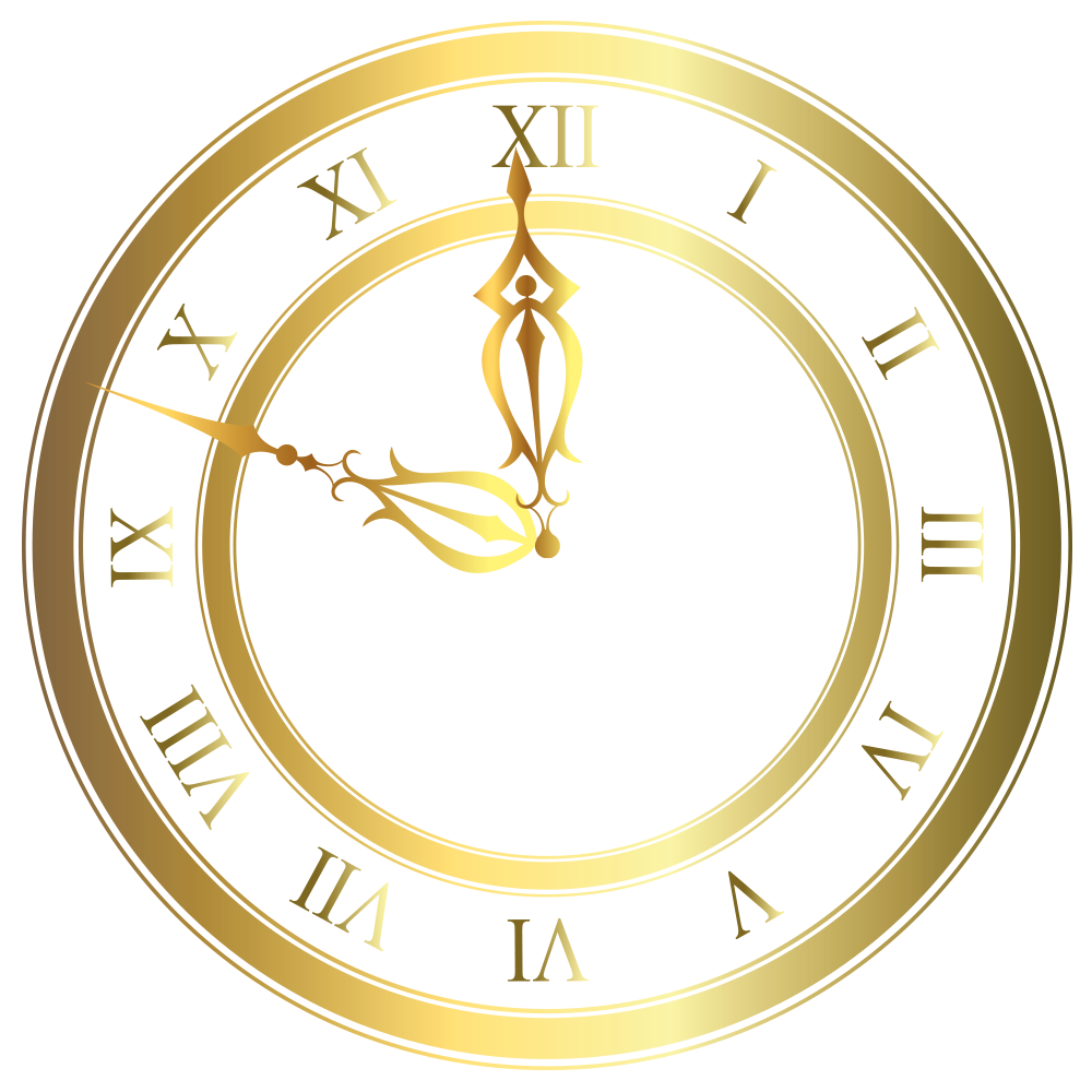 Golden christmas png gallery. Oval clipart clock