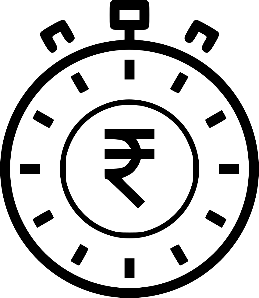 Clipart clock deadline. Time management indian rupee