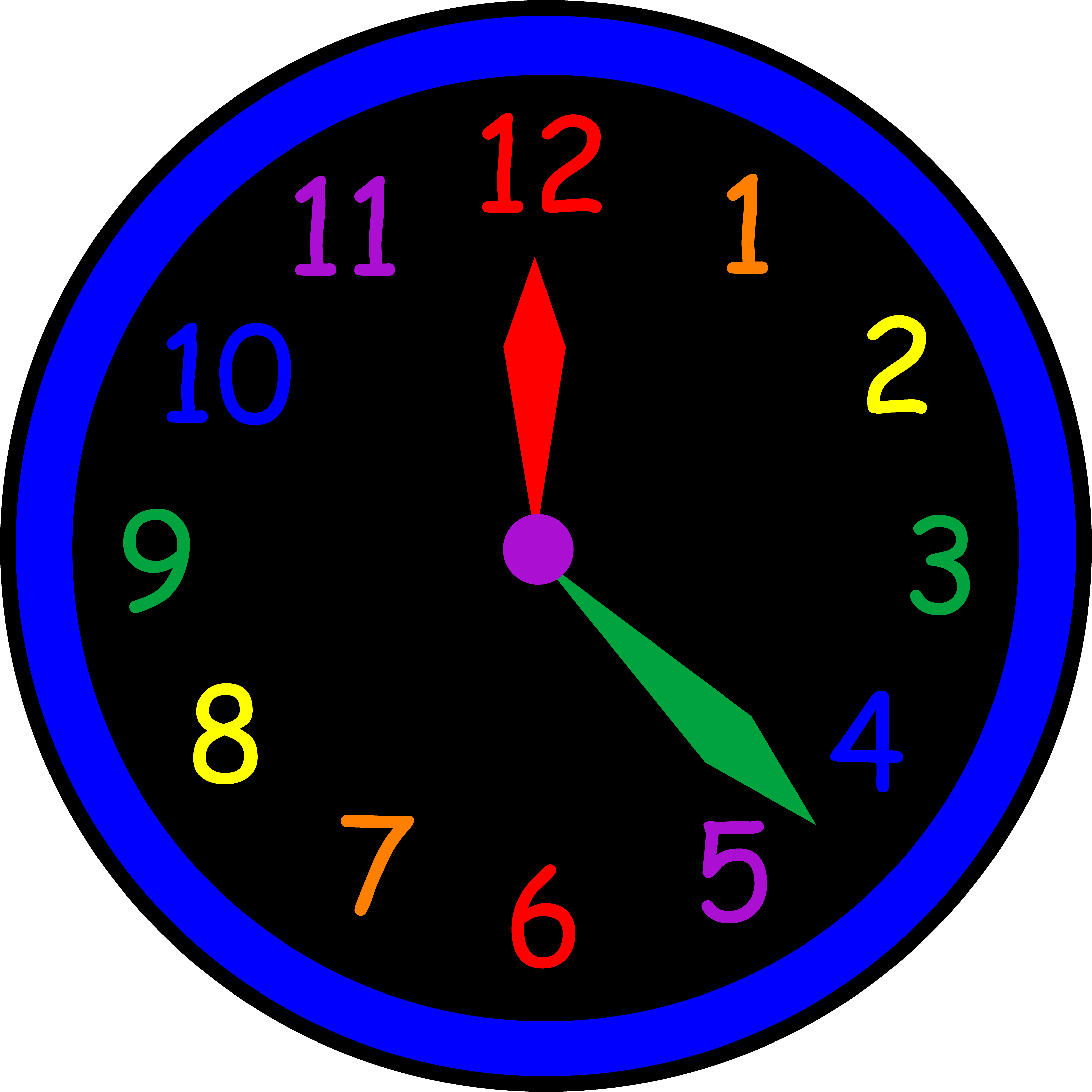 Neon objects domestic clock. Poker clipart clipart free