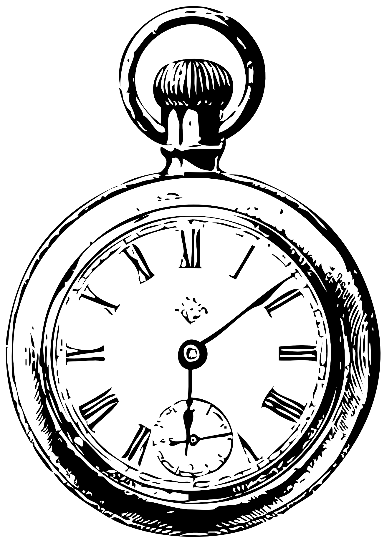 clock clipart distorted