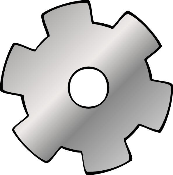 Gear clipart gear icon. Templates to color clip