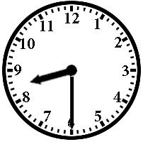 clock clipart half past